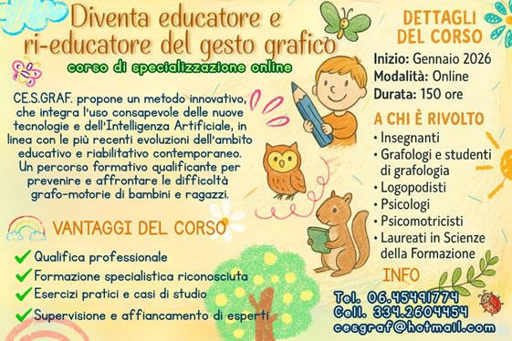 EDUCAZIONE E RI-EDUCAZIONE DEL GESTO GRAFICO